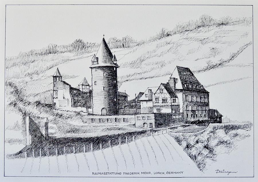 Rhine Castle Lorch Germany Drawing by Dai Wynn