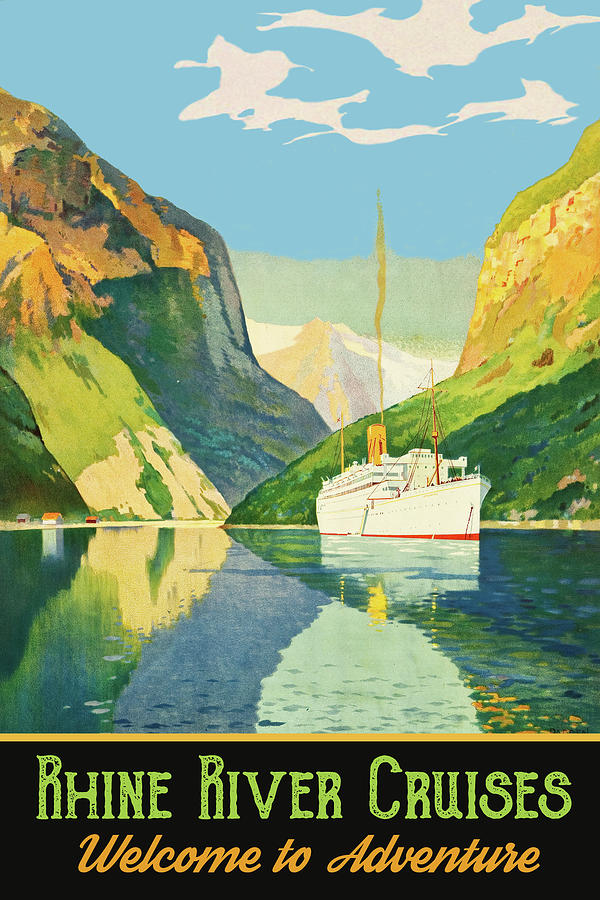Vintage Digital Art - Rhine River Cruises by Long Shot