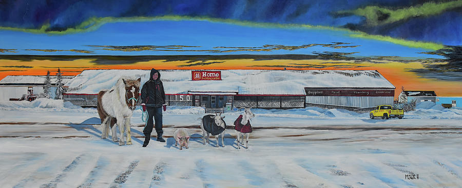 Rhodas World - Churchill, Manitoba  Painting by Marilyn McNish