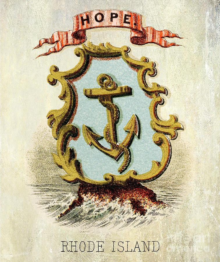 Rhode Island Coat of Arms 1876 Photograph by Jon Neidert