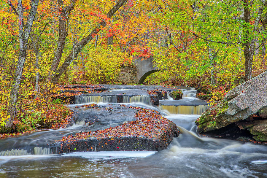 Rhode Island Fall Colors At Stepstone Falls Photograph