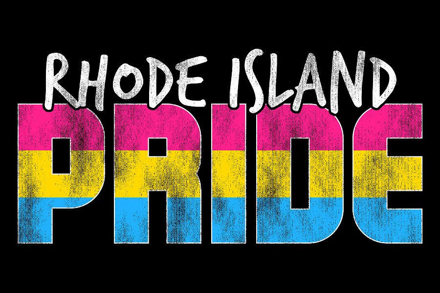 Rhode Island Pride Pansexual Flag Digital Art by Patrick Hiller Fine