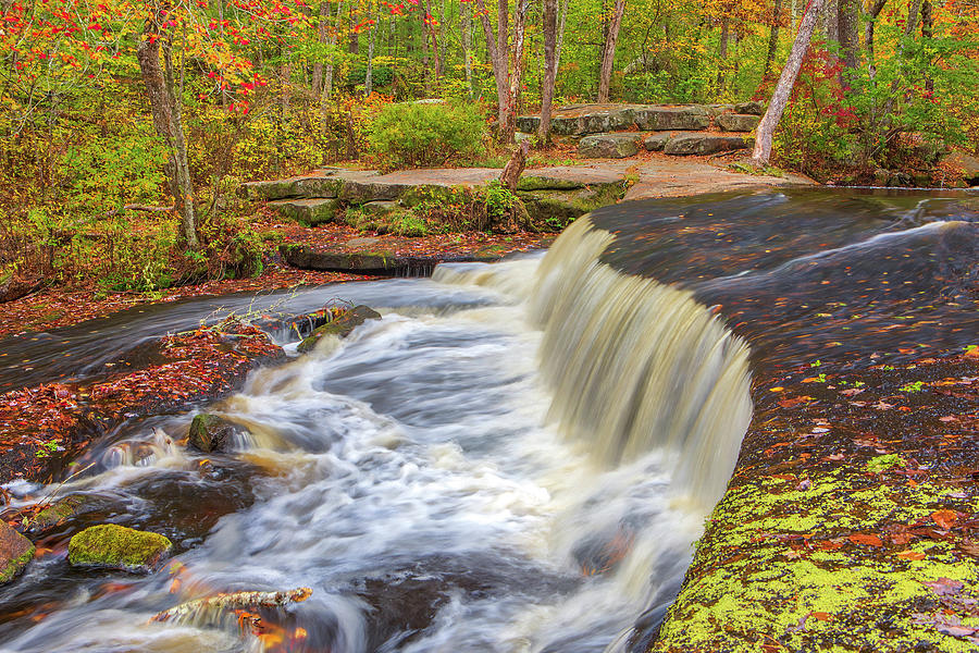 Rhode Island Stepstone Falls and Autumn Colors Photograph by Juergen Roth