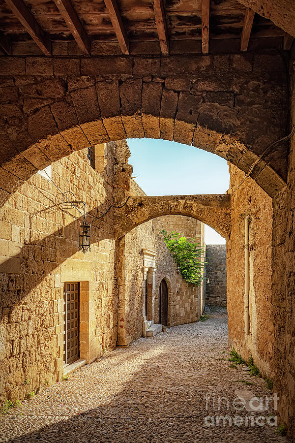 Greek Photograph - Rhodes Street of the Knights Alley by Antony McAulay