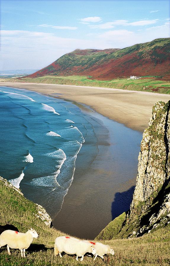 Rhossili Beach On The Gower Peninsula, South Wales Photograph