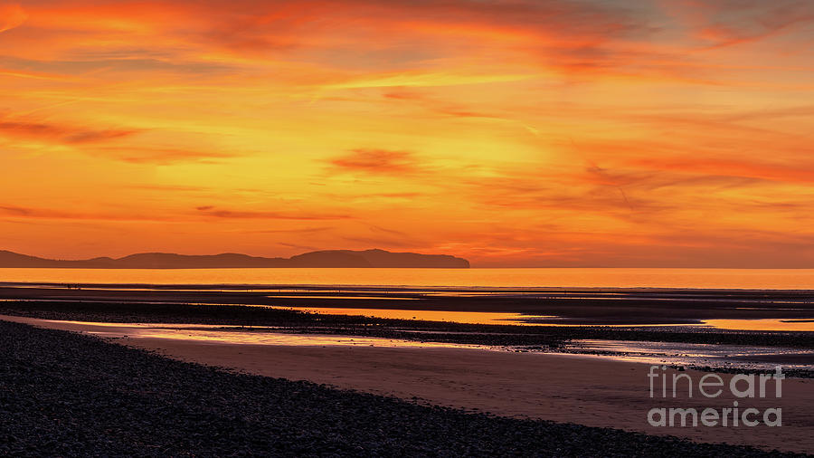 Rhyl Beach Sunset Photograph by Adrian Evans