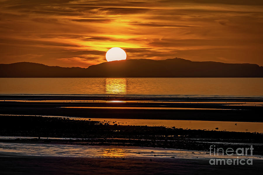 Rhyl Beach Sunset Wales Photograph by Adrian Evans