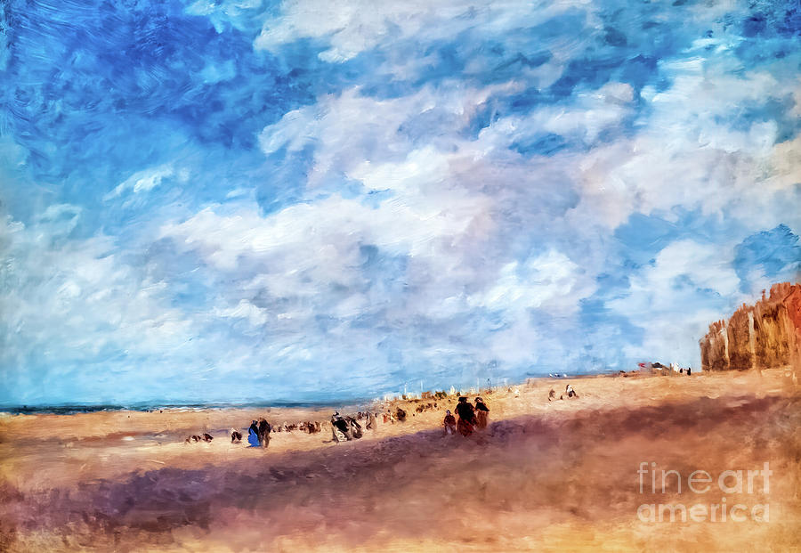 Rhyl Sands by David Cox 1854 Painting by David Cox