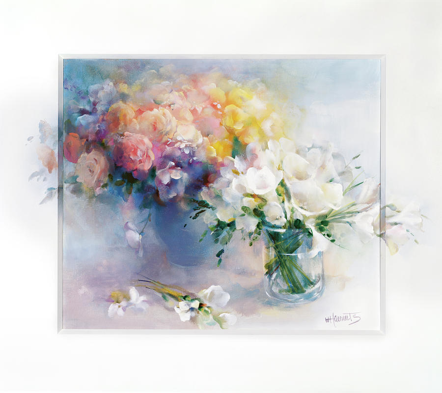 Rhyme of flowers Painting by Willem Haenraets | Fine Art America