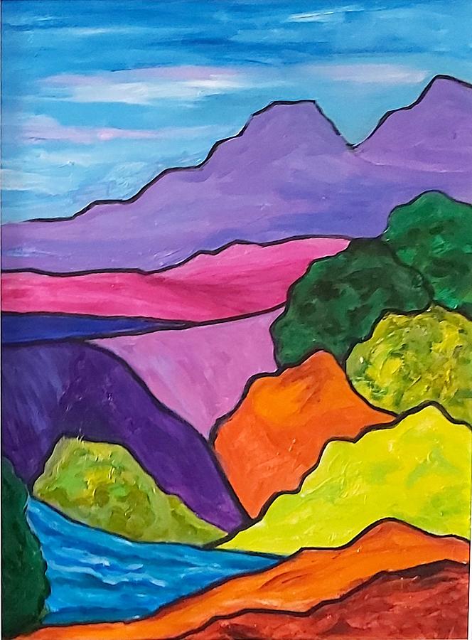 Rhythm of Color Painting by Rosie Sherman