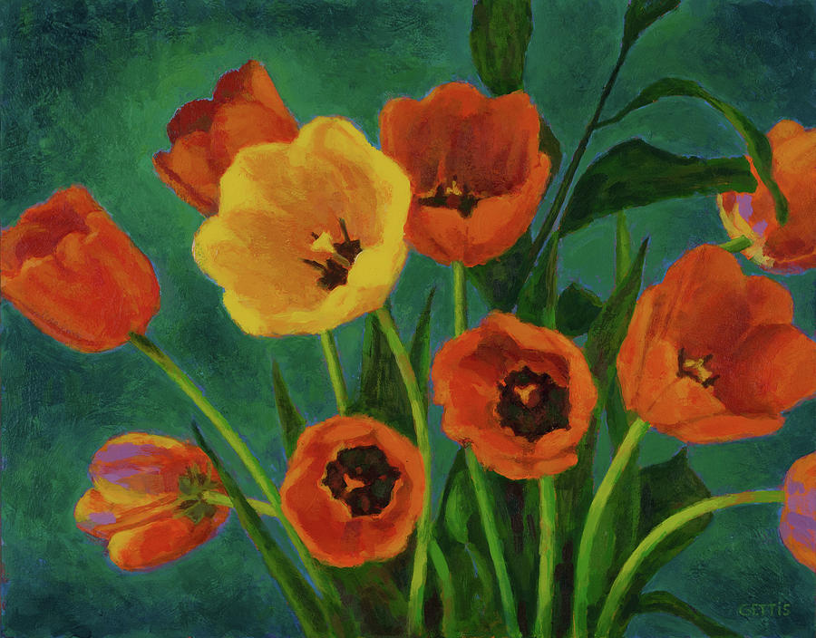 Rhythmic Bloom Painting by Jeff Gettis