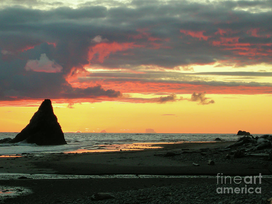 Olympic National Park Photograph - Rialto Beach Sunset in June by Nancy Gleason