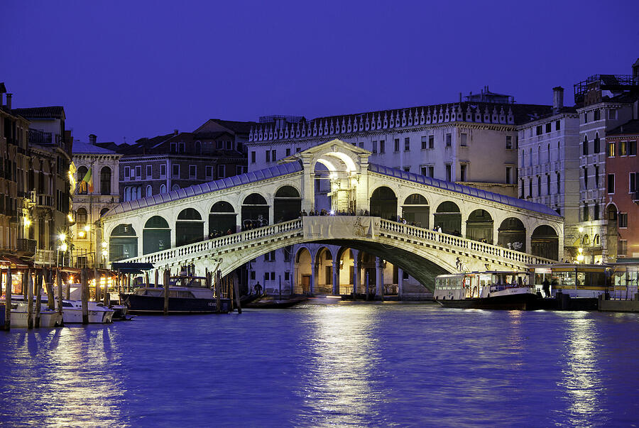 Rialto Bridge and the Grand Canal. Venice Photograph by Scott E Barbour