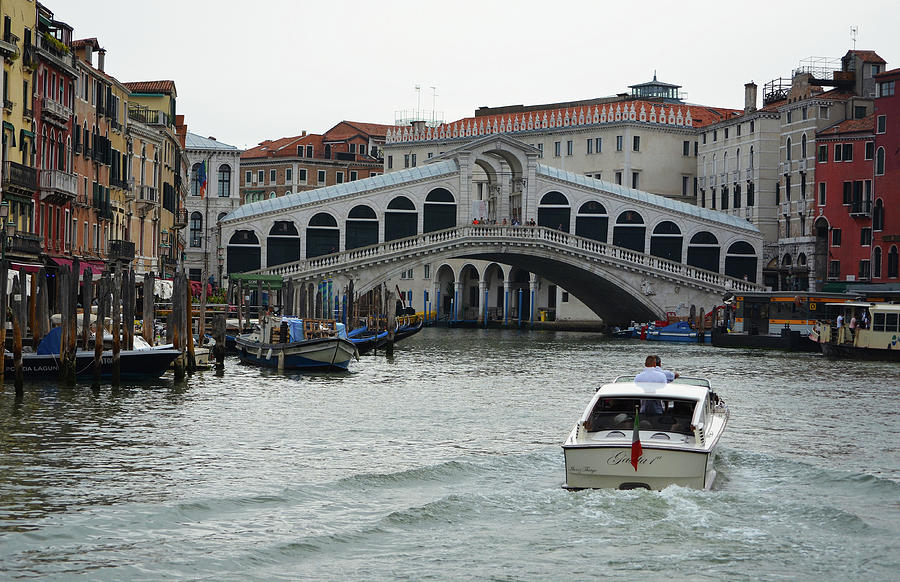 Rialto Bridge over the Grand Canal in Venice Italy Photograph by Shawn OBrien