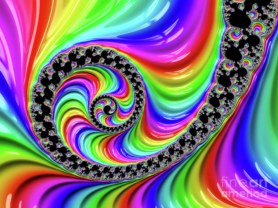 Ribbed Rainbow Spiral Digital Art by Elisabeth Lucas - Fine Art America