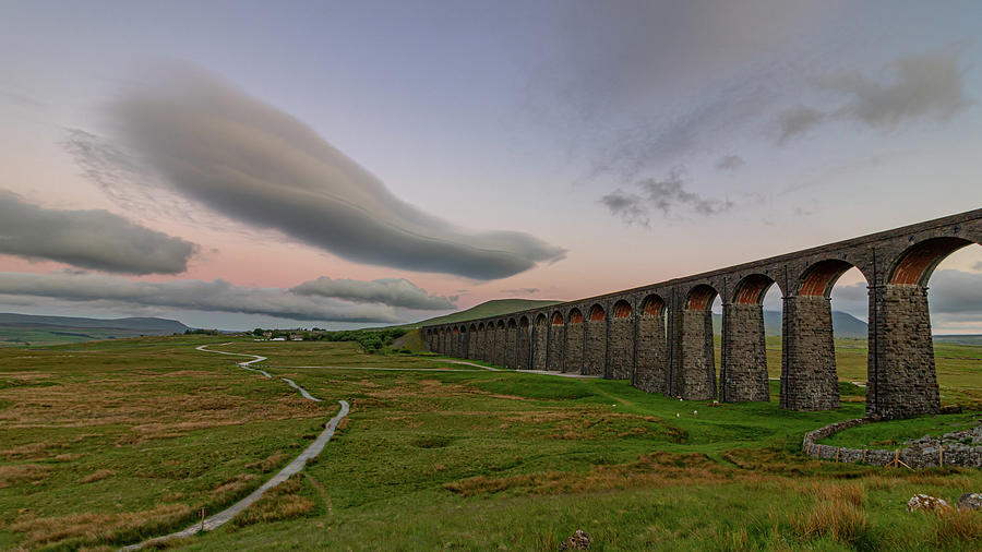 Ribblehead Viaduct And Lenticular Clouds Photograph