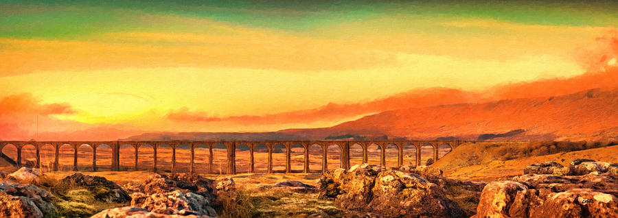 Ribblehead Viaduct North Yorkshire England - DWP1244308 Painting by Dean Wittle