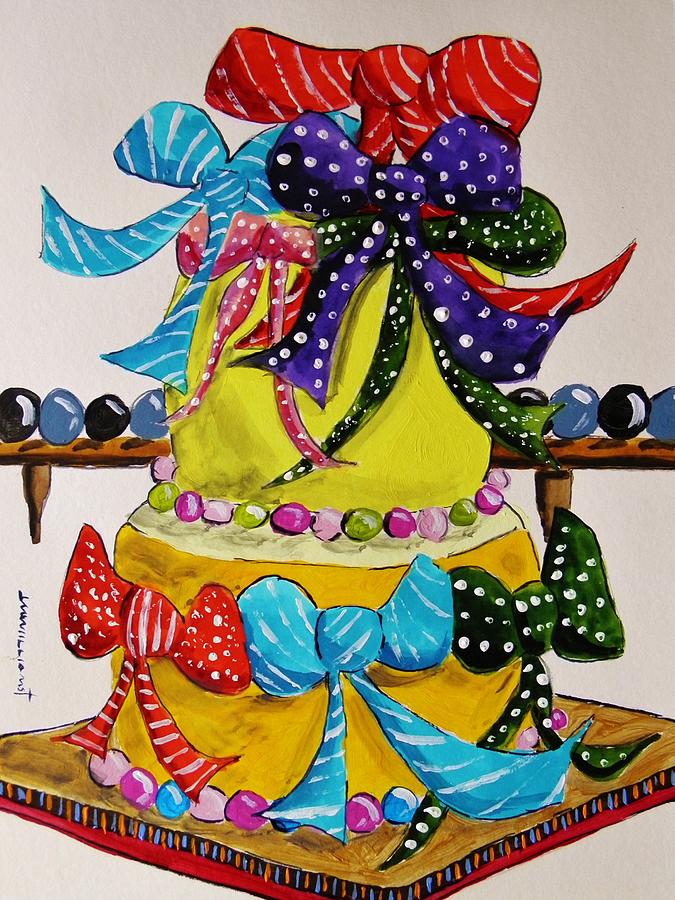 Ribbon Cake Painting by John Williams
