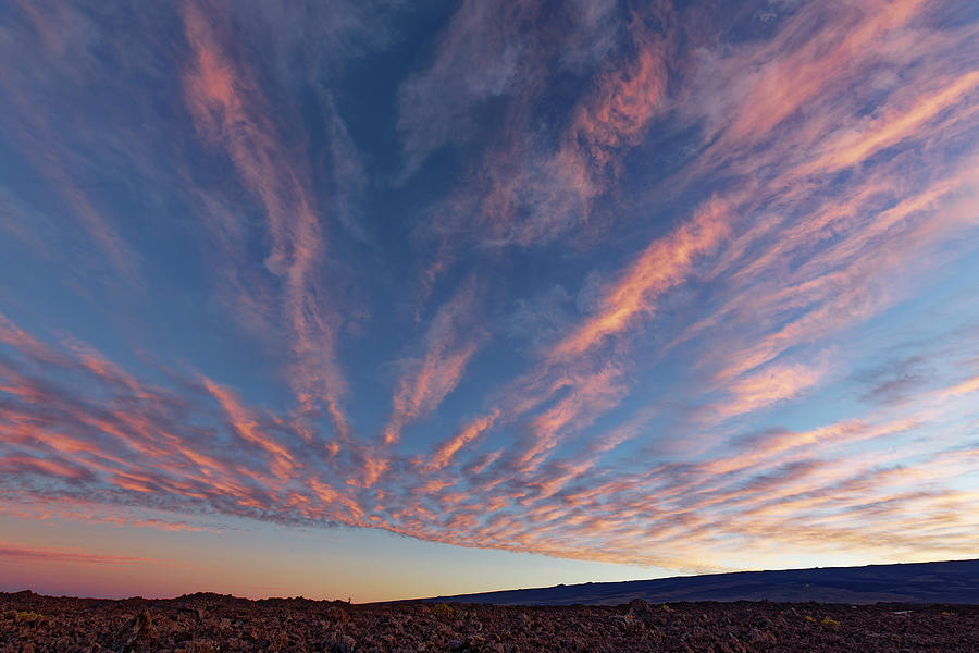 Ribbons of Sunset Clouds Photograph by Heidi Fickinger