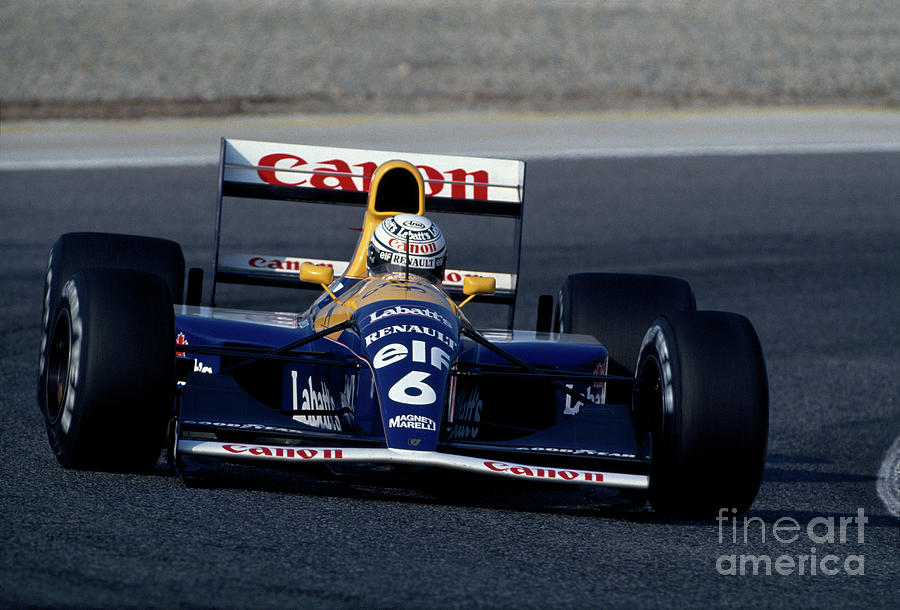 Riccardo Patrese. 1991 Portuguese Grand Prix Photograph by Oleg Konin