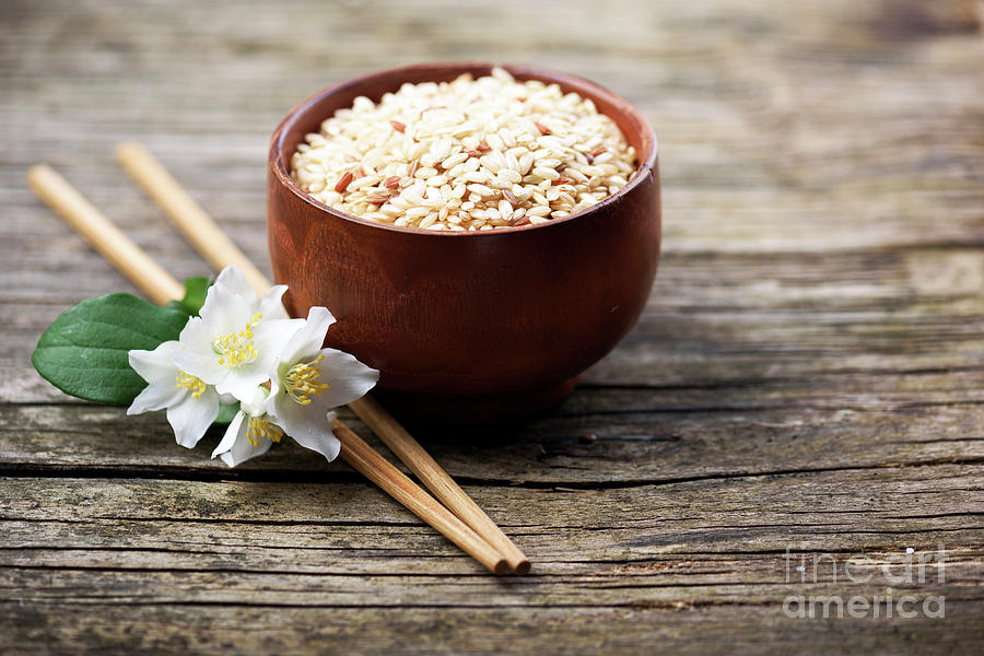 Rice and jasmine flower Photograph by Jelena Jovanovic