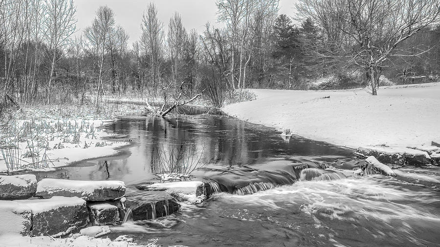 Rice Creek in Winter Photograph by Rod Best