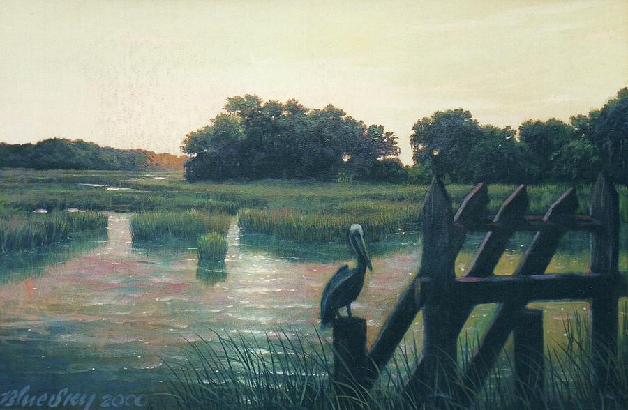 Rice Gates at Edisto  Painting by Blue  Sky