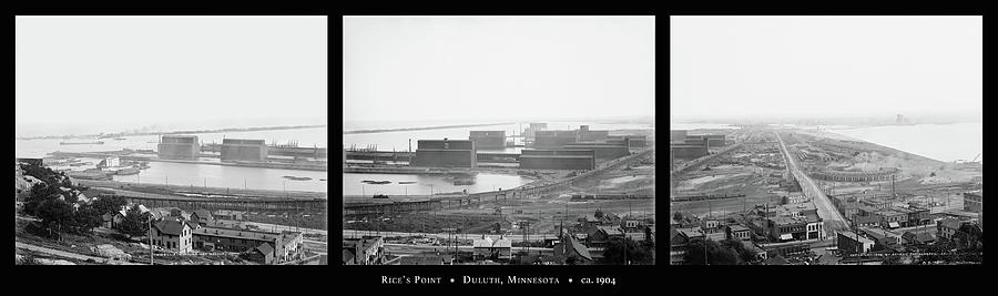 Rices Point 1904 Triptych Photograph by Zenith City Press