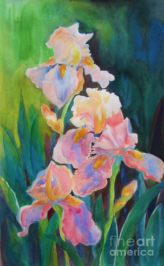 Rich Iris Painting by Kathy Braud