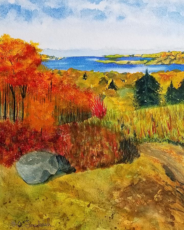 Rich takes a Hike Painting by Ann Frederick