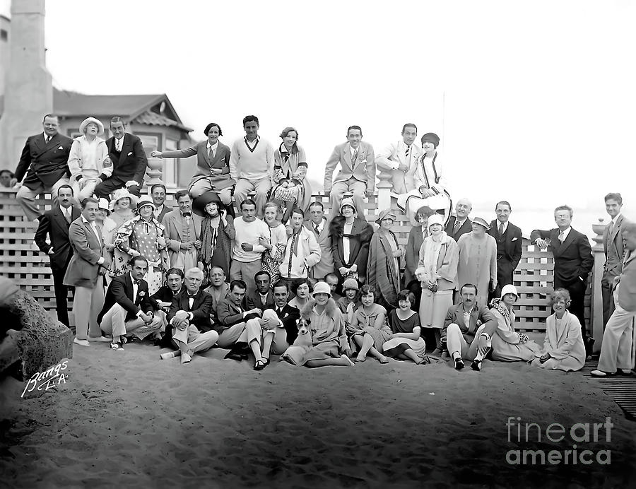 Richard Barthelmess Birthday Party Santa Monica Beach 1926 Photograph by Sad Hill - Bizarre Los Angeles Archive