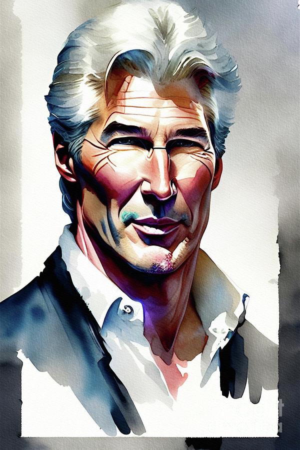 Richard Gere, Actor Painting by John Springfield - Pixels