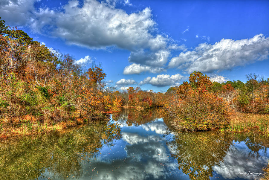 Richland Creek Fall Reflections Greene County Lake Oconee Landscape Art Photograph by Reid Callaway