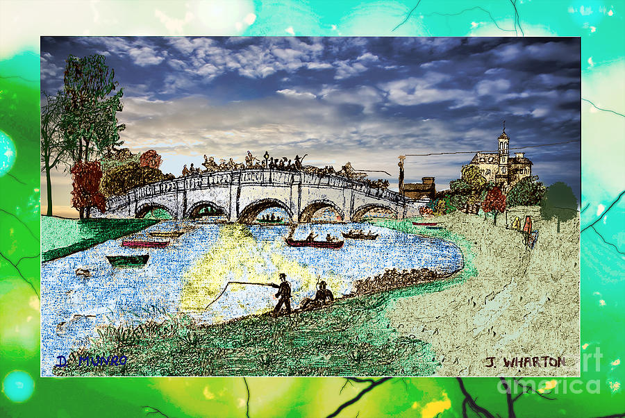 Richmond Bridge Bright Painting by Donna L Munro