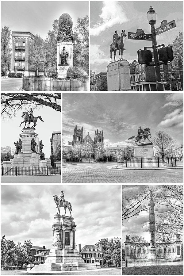 Richmond VA Virginia - RICHMOND VA MONUMENTS COLLAGE Photograph by Dave Lynch