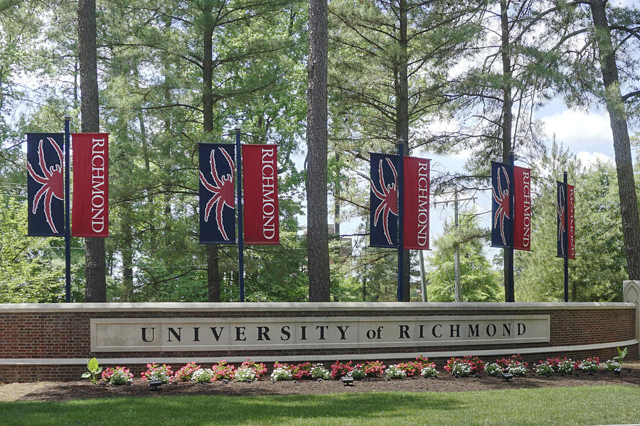 University of Richmond sign at university entrance Photograph by Paul