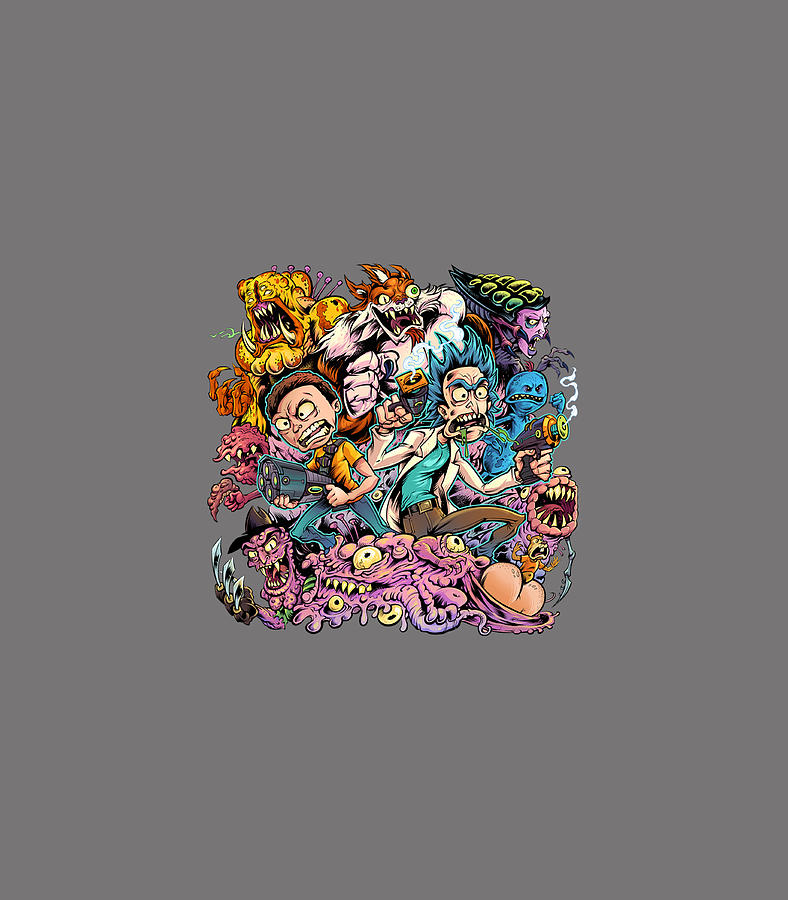 Rick And Morty Brian Allen Group Illustration Rick And Morty Brian Allen Group Illustration