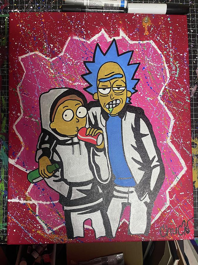 Rick and Morty Painting by Charles Crook | Fine Art America