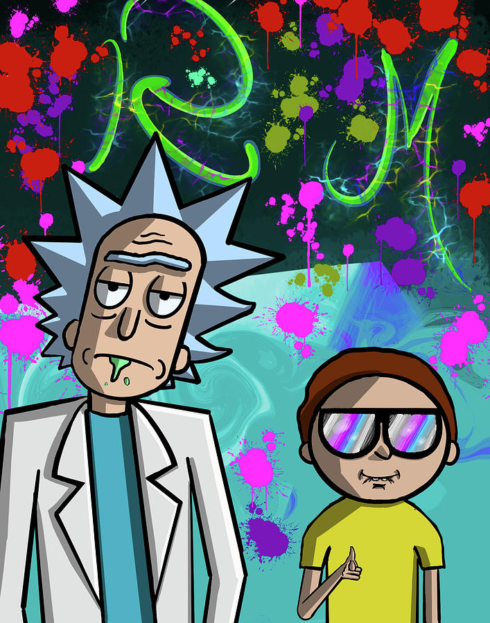 Rick and Morty Do The 90's Digital Art by Compton Sterling - Fine Art ...