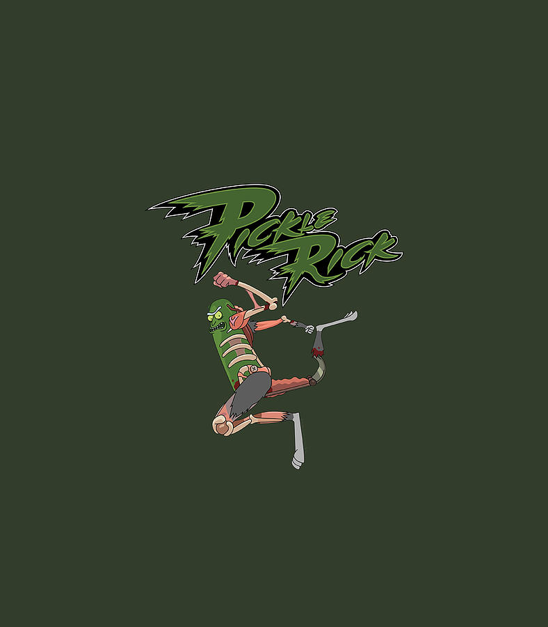 Rick And Morty Jumping Pickle Rick Digital Art By Carter Briar