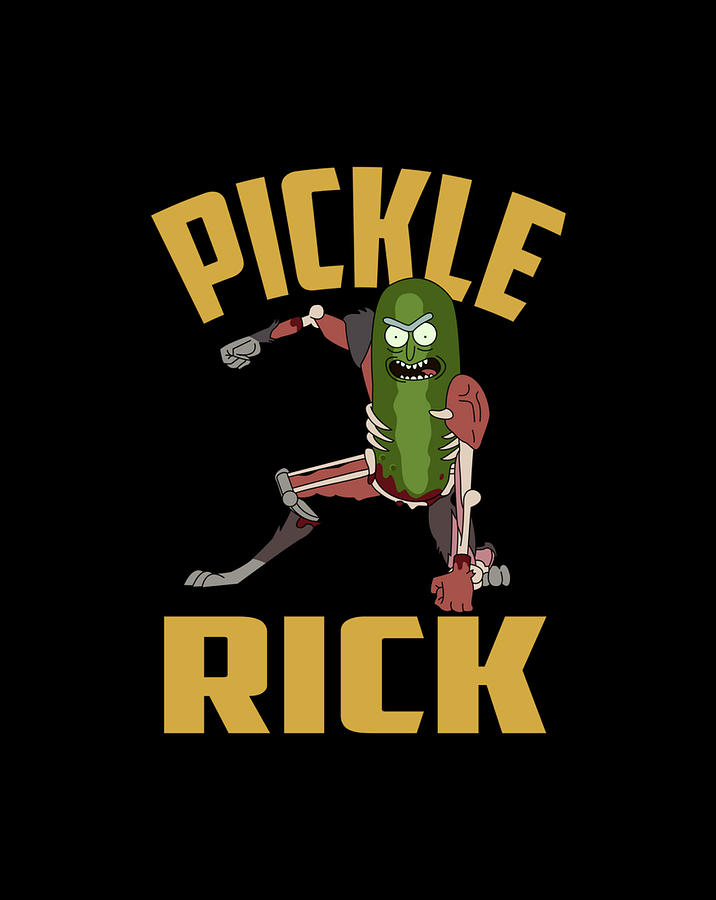 Rick And Morty Pickle Rick Ground Punch Digital Art By Frank Nguyen