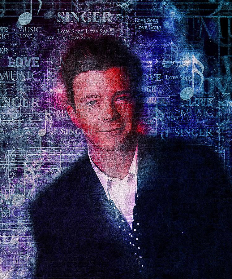 Rick Astley British Singer Songwriter And Radio Personality Painting by ...