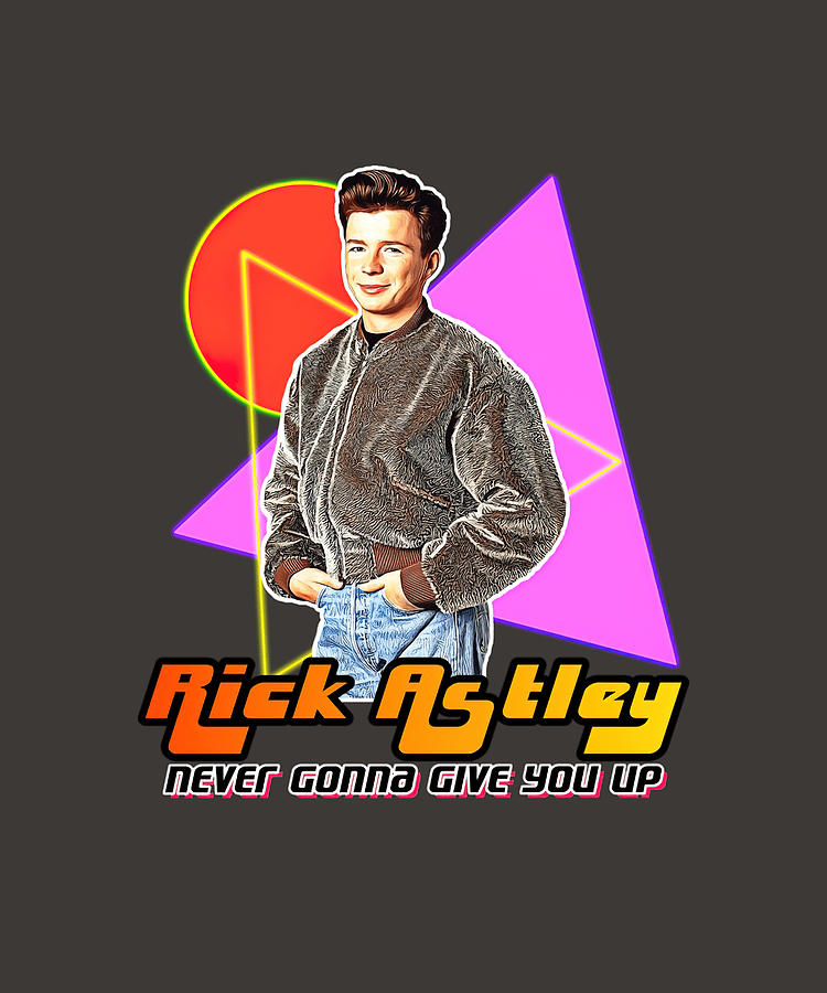 Rick Astley Never Gonna 90s Style Fan Art Painting by Elliot Marshall