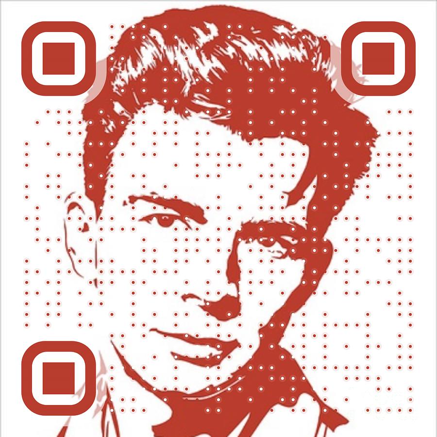 Rick Astley - Never Gonna Give You Up QR-code  Mixed Media by Artvizual