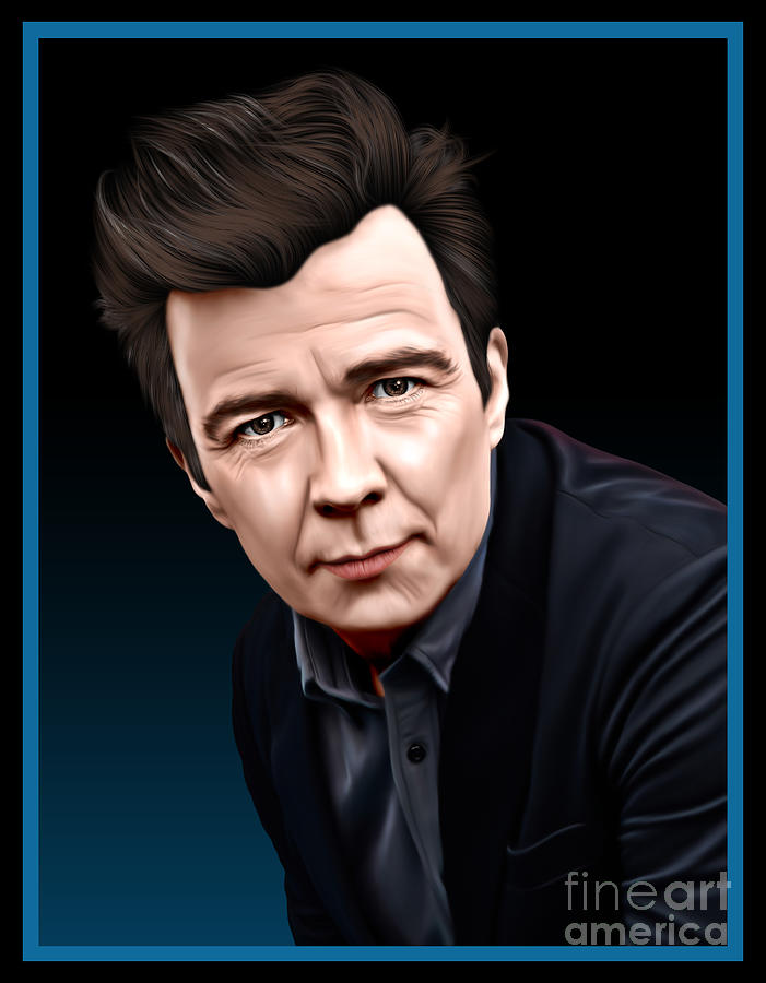 Rick Astley Painting by Tom Bro