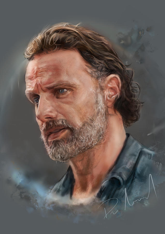 Andrew Lincoln Digital Art - Rick Grimes  by Phillip Murray