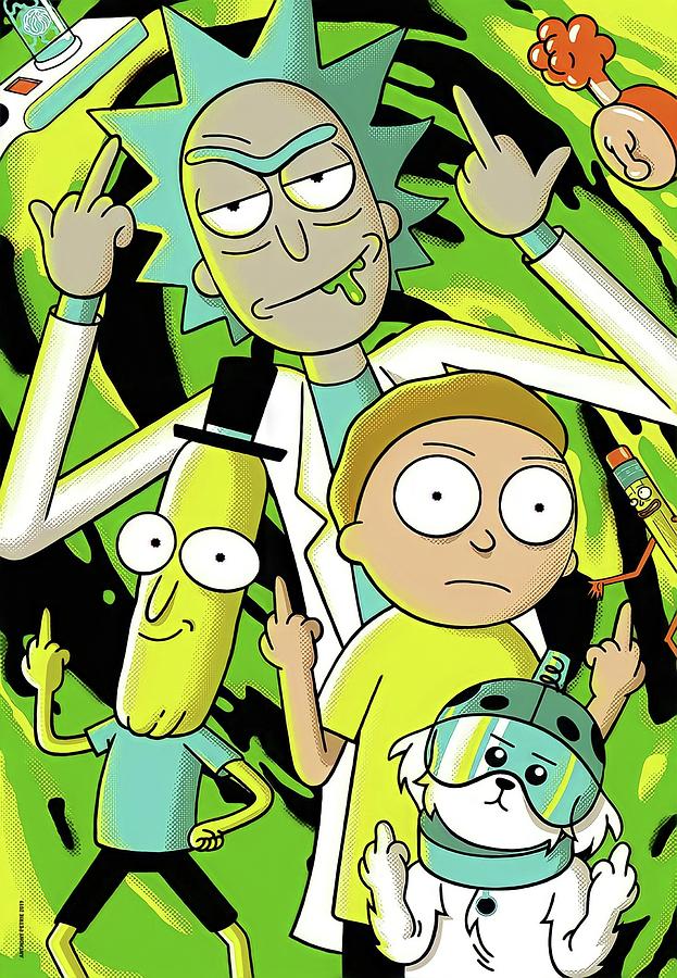 Rick Morty Cool Digital Art by Fun Art - Pixels