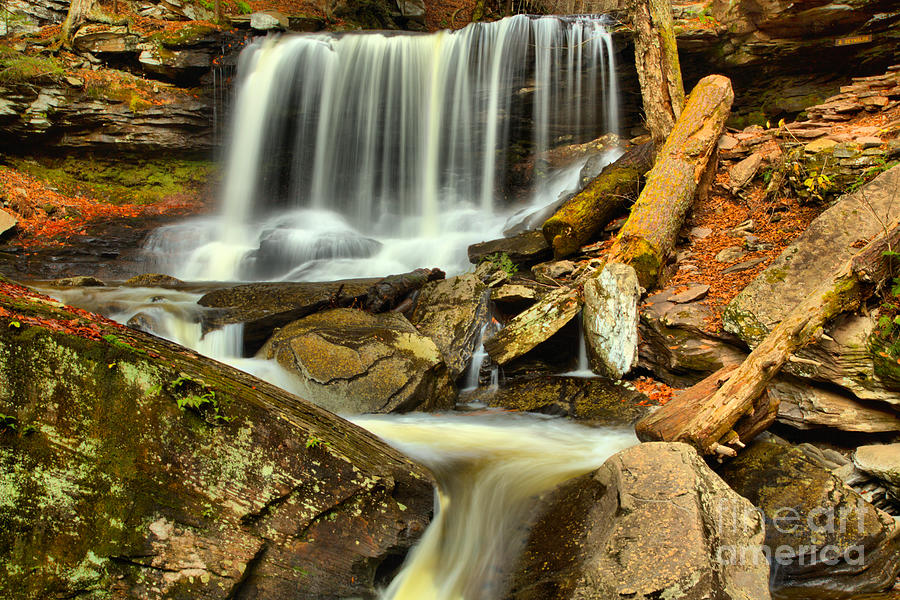 Waterfall Photograph - Ricketts Glen B Reynolds Falls by Adam Jewell