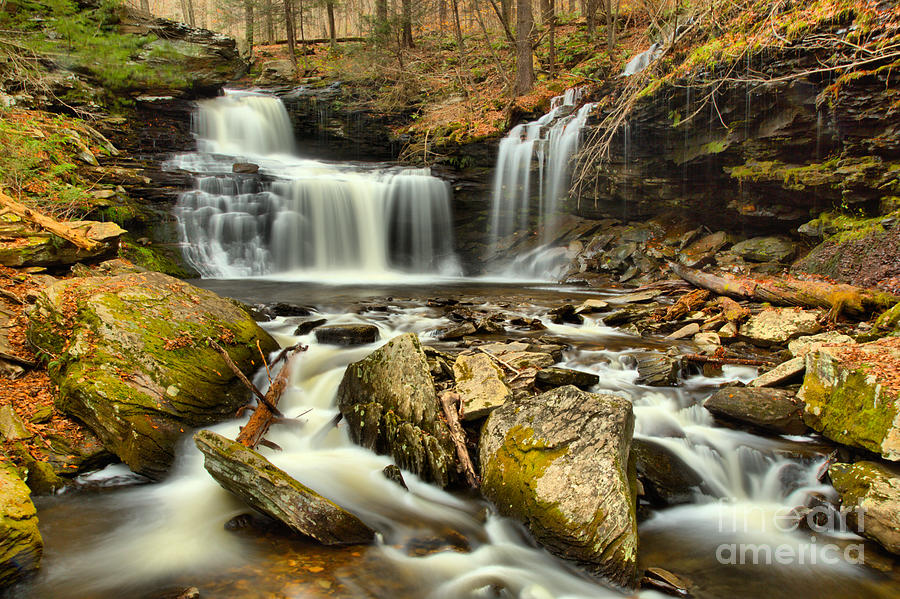 Waterfall Photograph - Ricketts Glen Streams And Falls by Adam Jewell