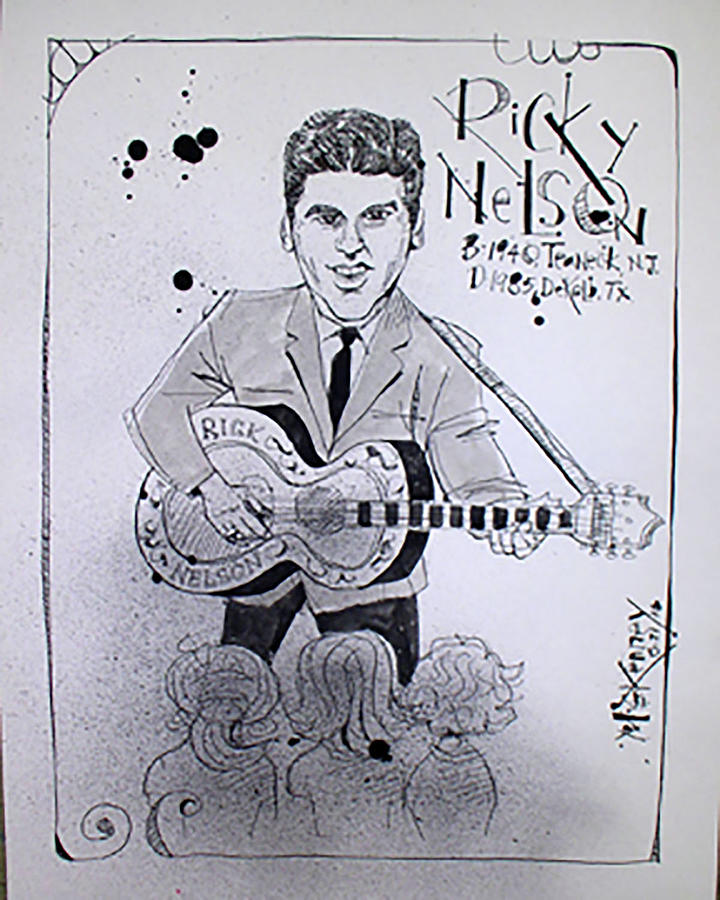 Ricky Nelson Drawing by Phil Mckenney